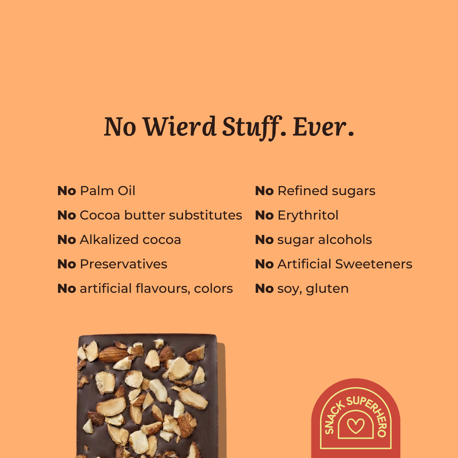 Dark Almond Crunch Chocolate Bar