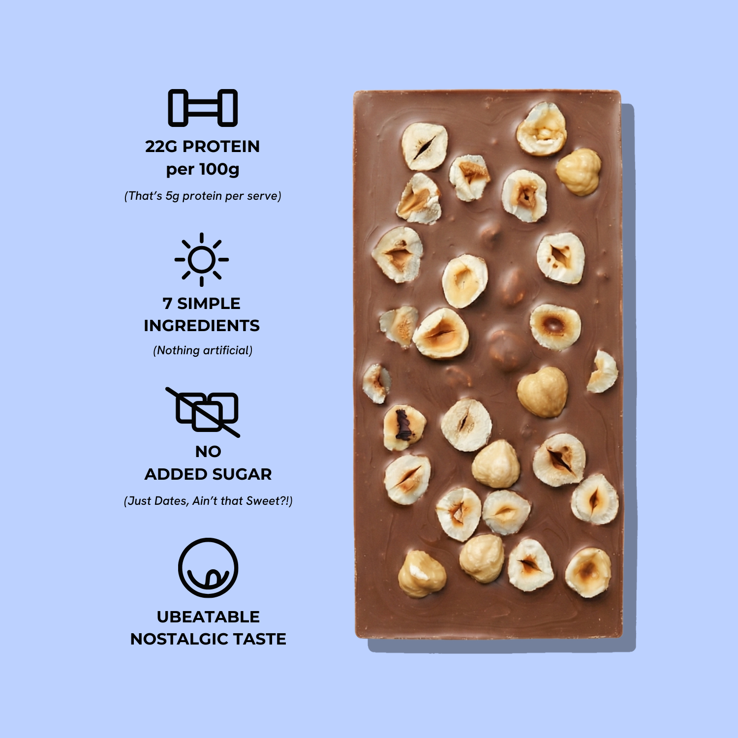 Milk Hazelnut Crunch Chocolate Bar