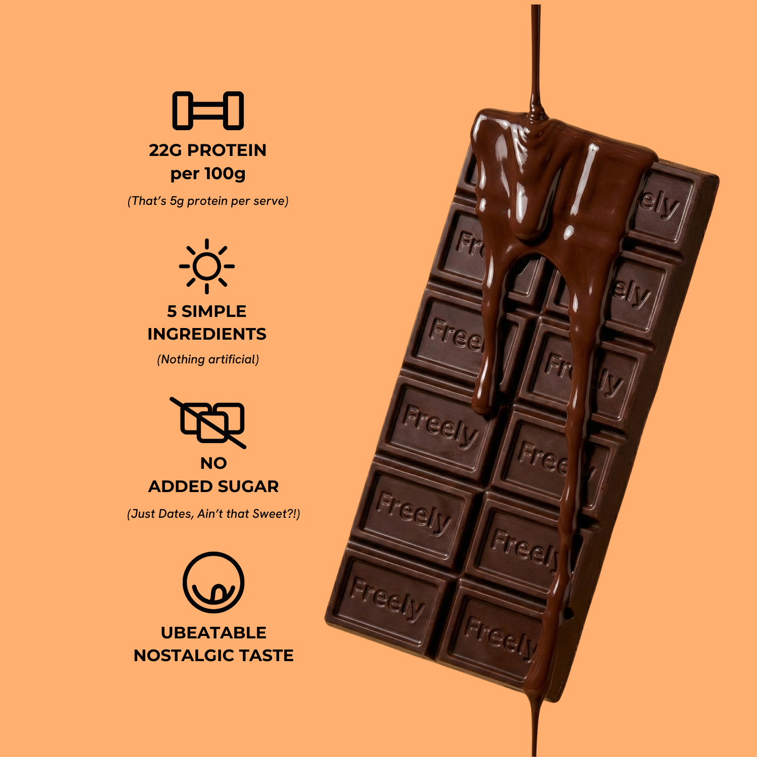 Dark Almond Crunch Chocolate Bar